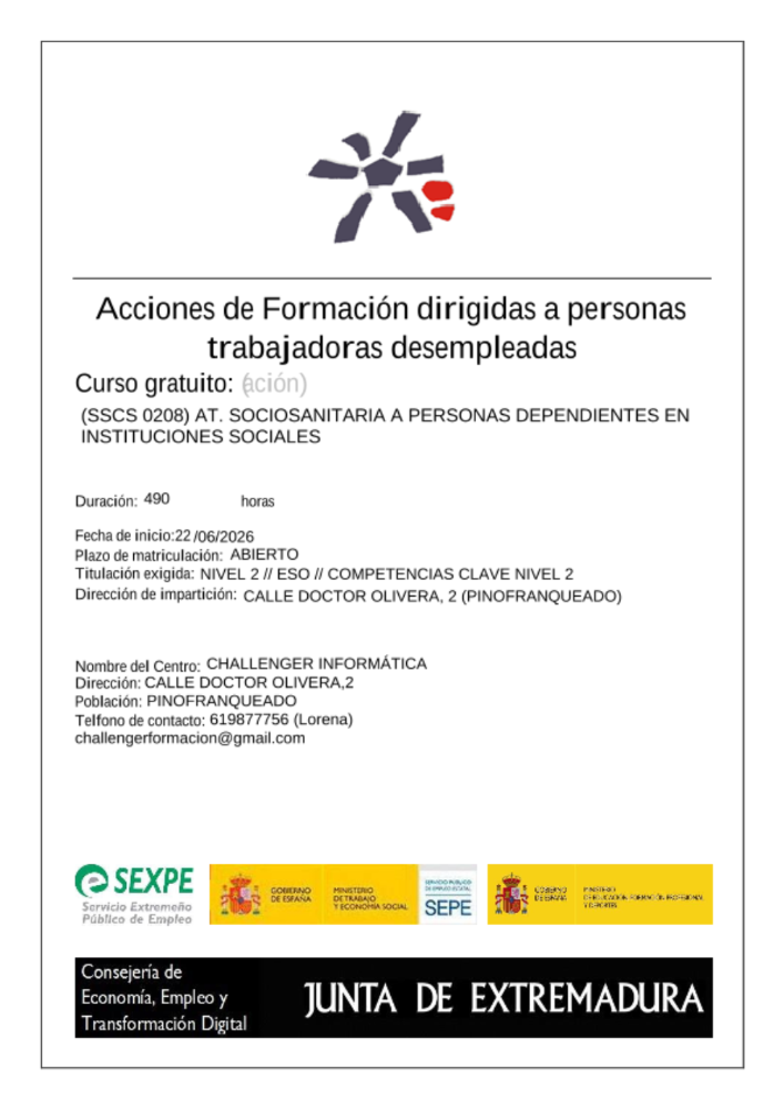 Imagen Acciones de Formación dirigidas a personas trabajadoras desempleadas