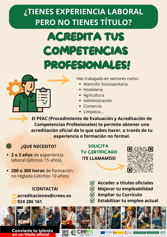 Imagen PEAC (Procedimiento de Evaluación y Acreditación de Competencias Profesionales)